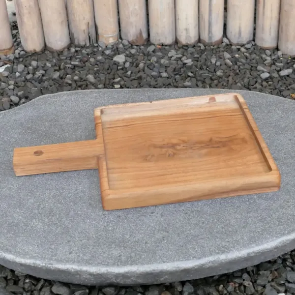 Holztablett, aus Teakholz, 30 x 20 x 2 cm 